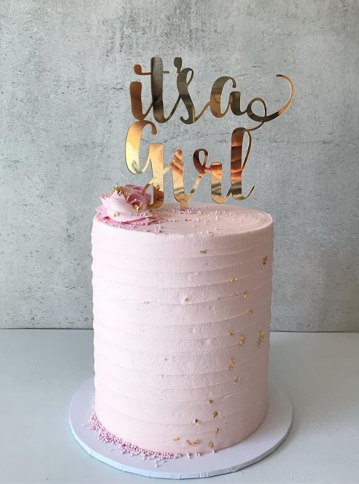 It's a girl It's a boy Baby Shower Cake Topper - Main Image