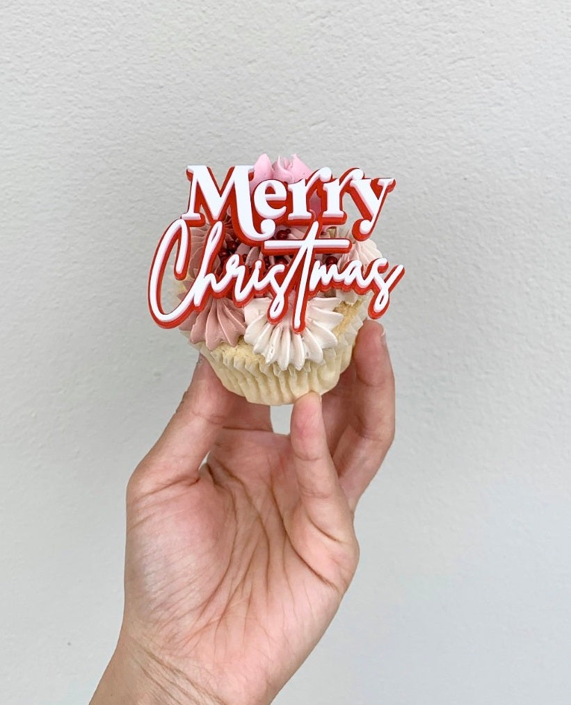 Merry Christmas Acrylic Cakesicle sticks
