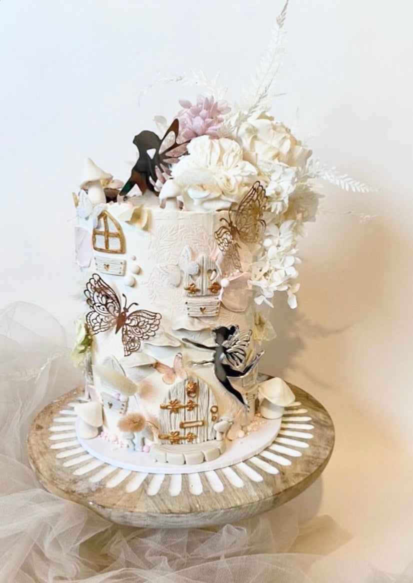 Fairy Garden Little Fairies Timber Doors Custom Names Cake Charm Fropp ...