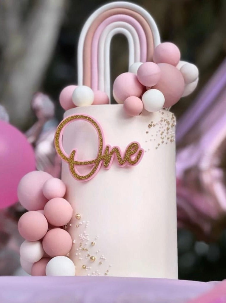 Custom Age Double Layered One Two Three Four Five Cake Charm