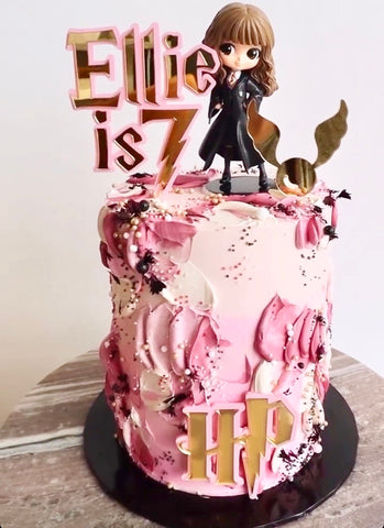 HP Inspired Custom Birthday Cake Topper & Charm Set