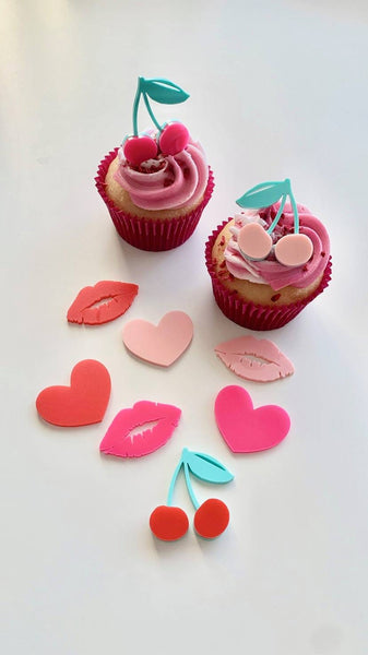 Valentine's Cherry Cupcake Cake Charms