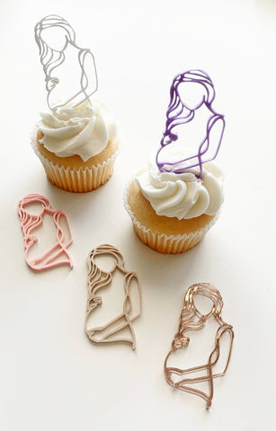 Mum To Be Pregnancy Acrylic Cupcake Charms - Set of 3