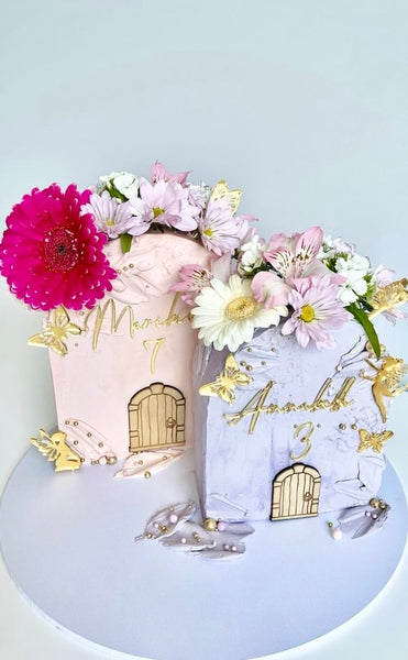 Fairy Garden Little Fairies Timber Doors Custom Names Cake Charm Fropper Set