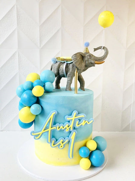 Pastel & Mirror Double Layered Custom Name & Age Birthday Cake Plaque Charm