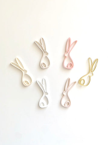 Boho Illustration Bunny Cupcake Plaque Charm
