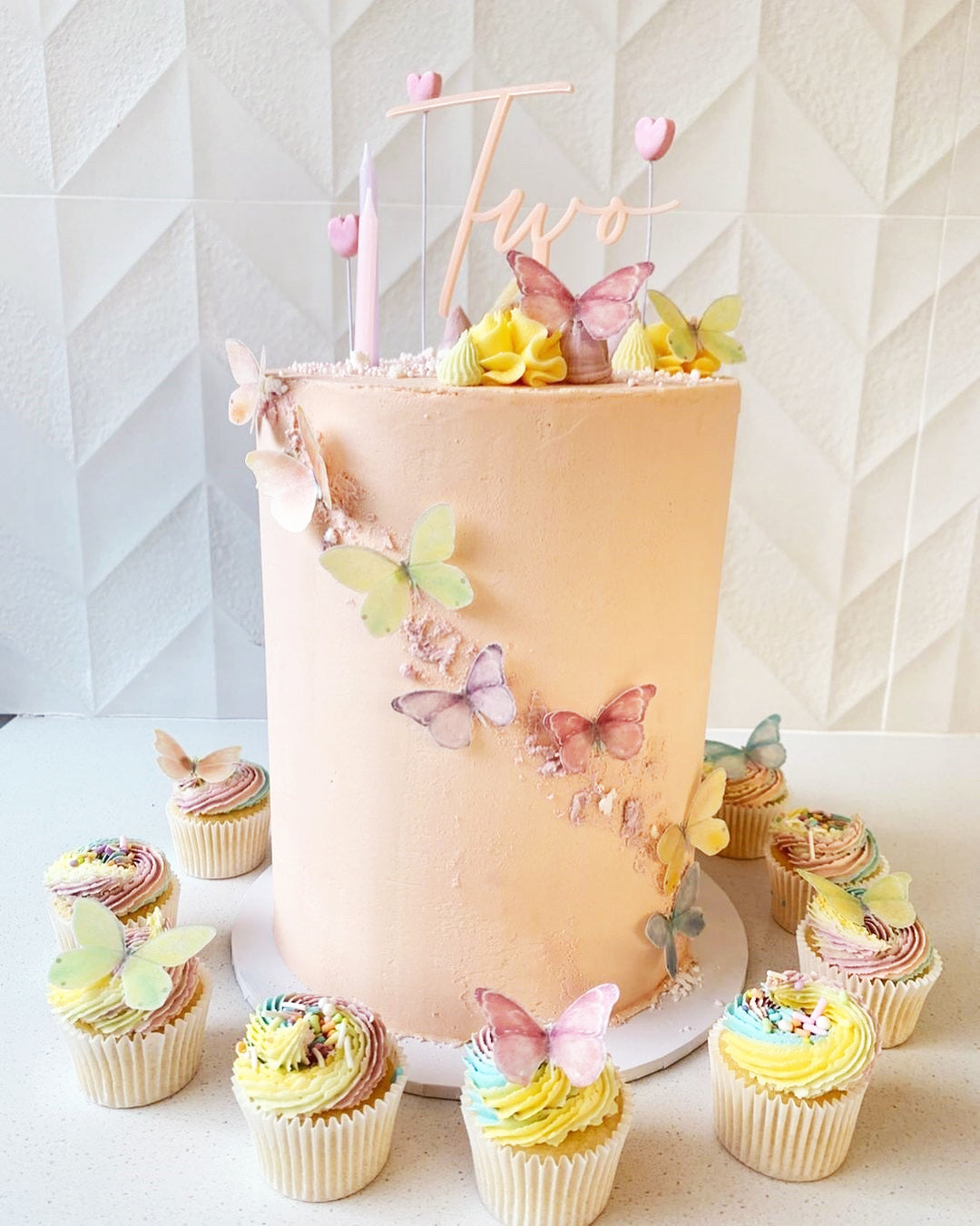 Mini Two 2nd  Birthday Acrylic Cake Topper