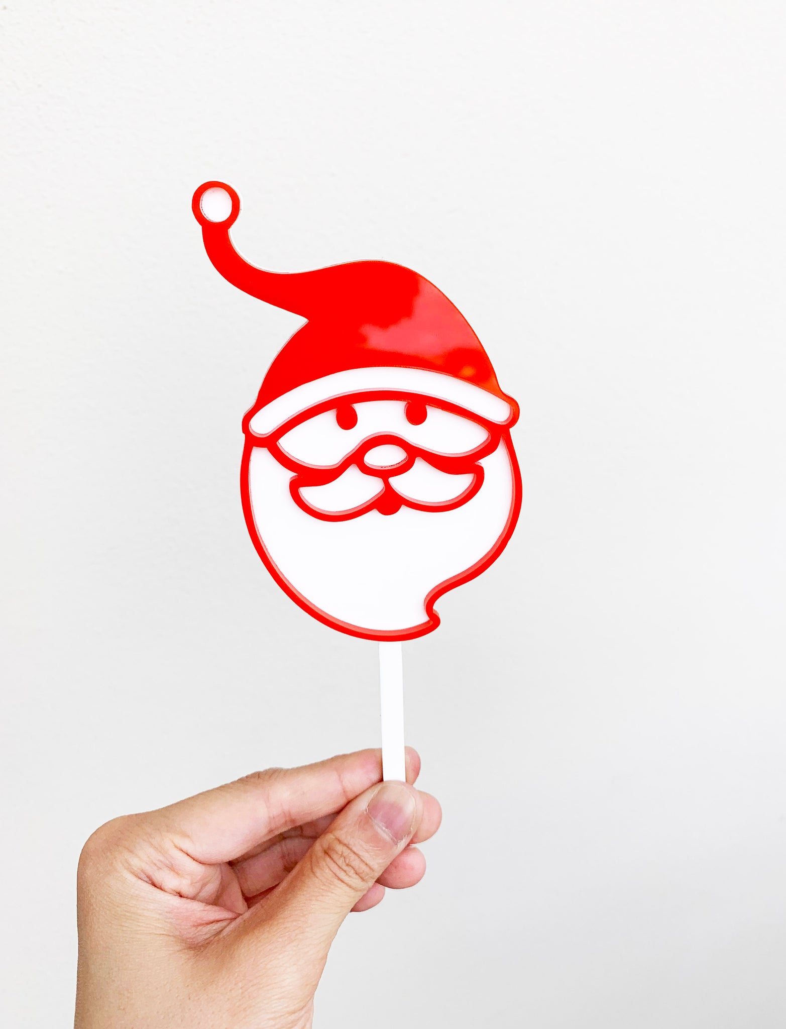 Christmas Santa Double Layered Acrylic Cake Topper