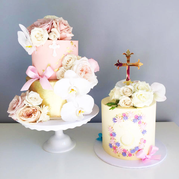 Orthodox Cross Christening Cake Topper
