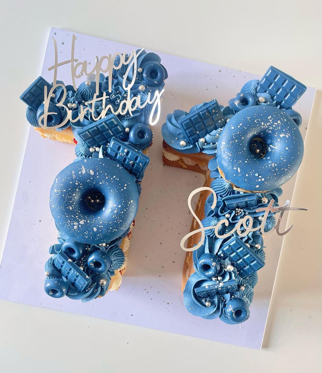 Custom Happy Birthday Name Cookie Letter Number Cake Plaque Charm Set