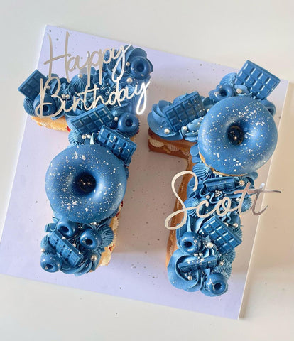 Custom Happy Birthday Name Cookie Letter Number Cake Plaque Charm Set