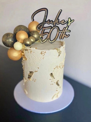 Double Layered Pastel Custom Name & Age Acrylic Cake Topper