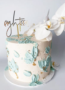 Mini eighteen 18th Birthday Acrylic Cake Topper