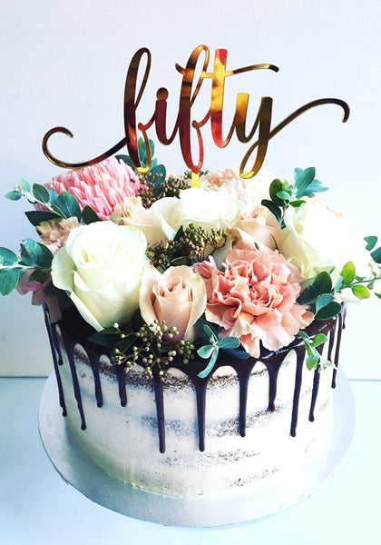 Custom Age Thirty Forty Fifty Sixty Seventy Swift Birthday Cake Topper