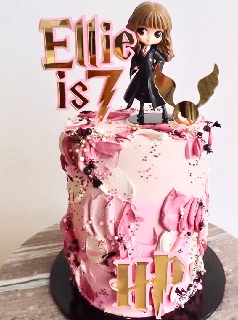 Harry Potter Inspired Custom Birthday Cake Topper & Charm Set