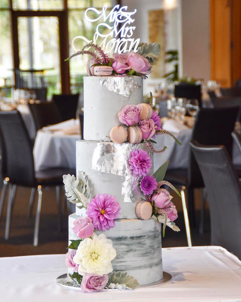 Mr & Mrs Mr & Mr Mrs & Mrs Custom Surname Swirl Wedding Cake Topper