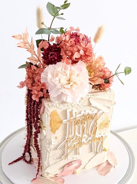Mini Happy Birthday Double Layered Cake Plaque Charm