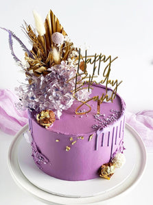 Mini Happy Birthday Custom Name Acrylic Cake Topper