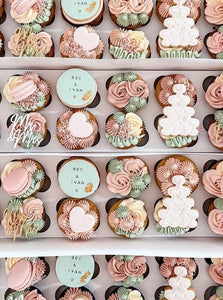 Engaged Bride to Be Future Mrs Mr&Mrs Set of 3 Acrylic Cupcake Charms