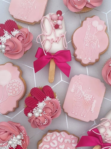 Oh Baby It's Girl It's Boy Gender Reveal Set of 3 Acrylic Cupcake Charms