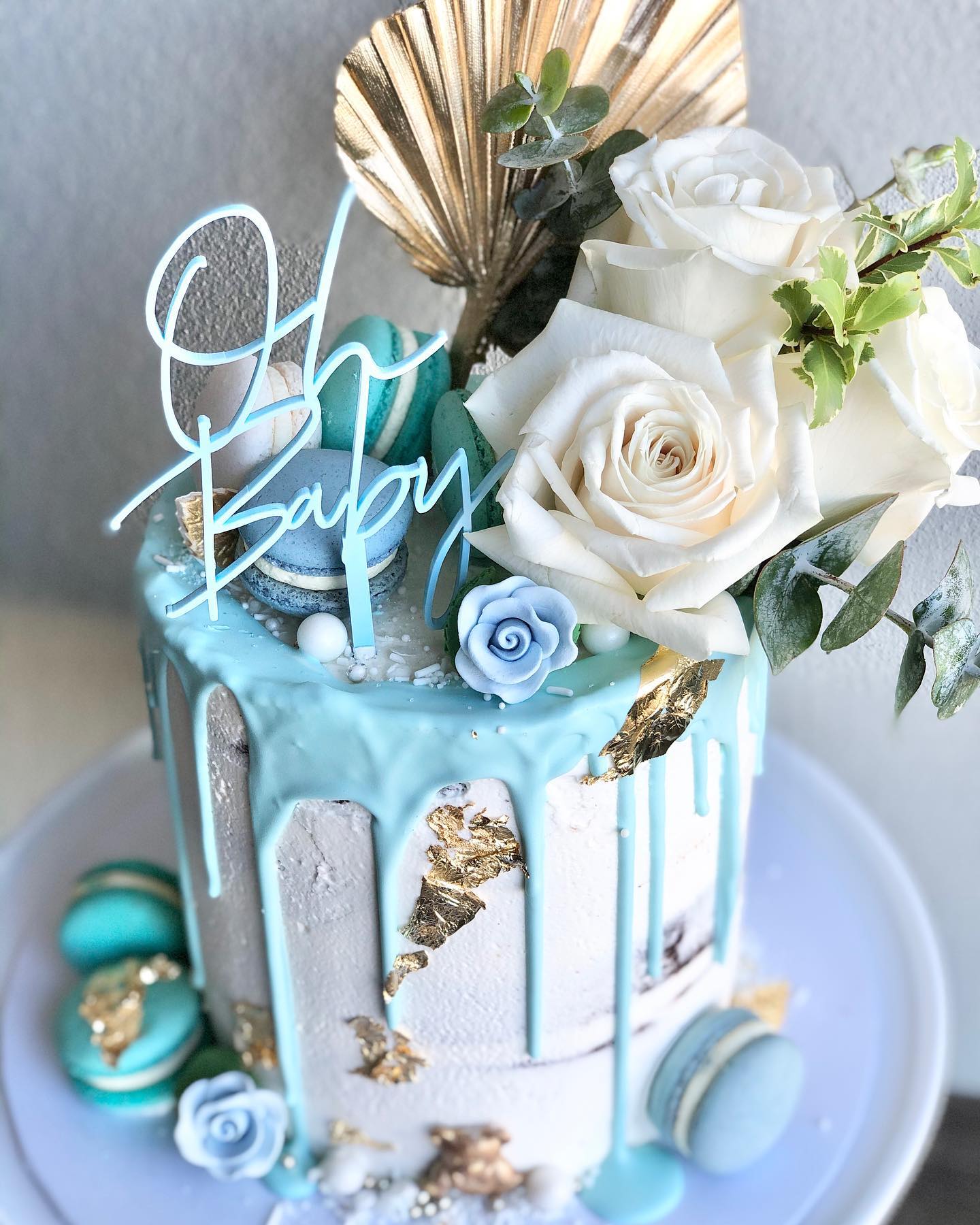 Mini Oh Baby Baby Shower Acrylic Cake Topper