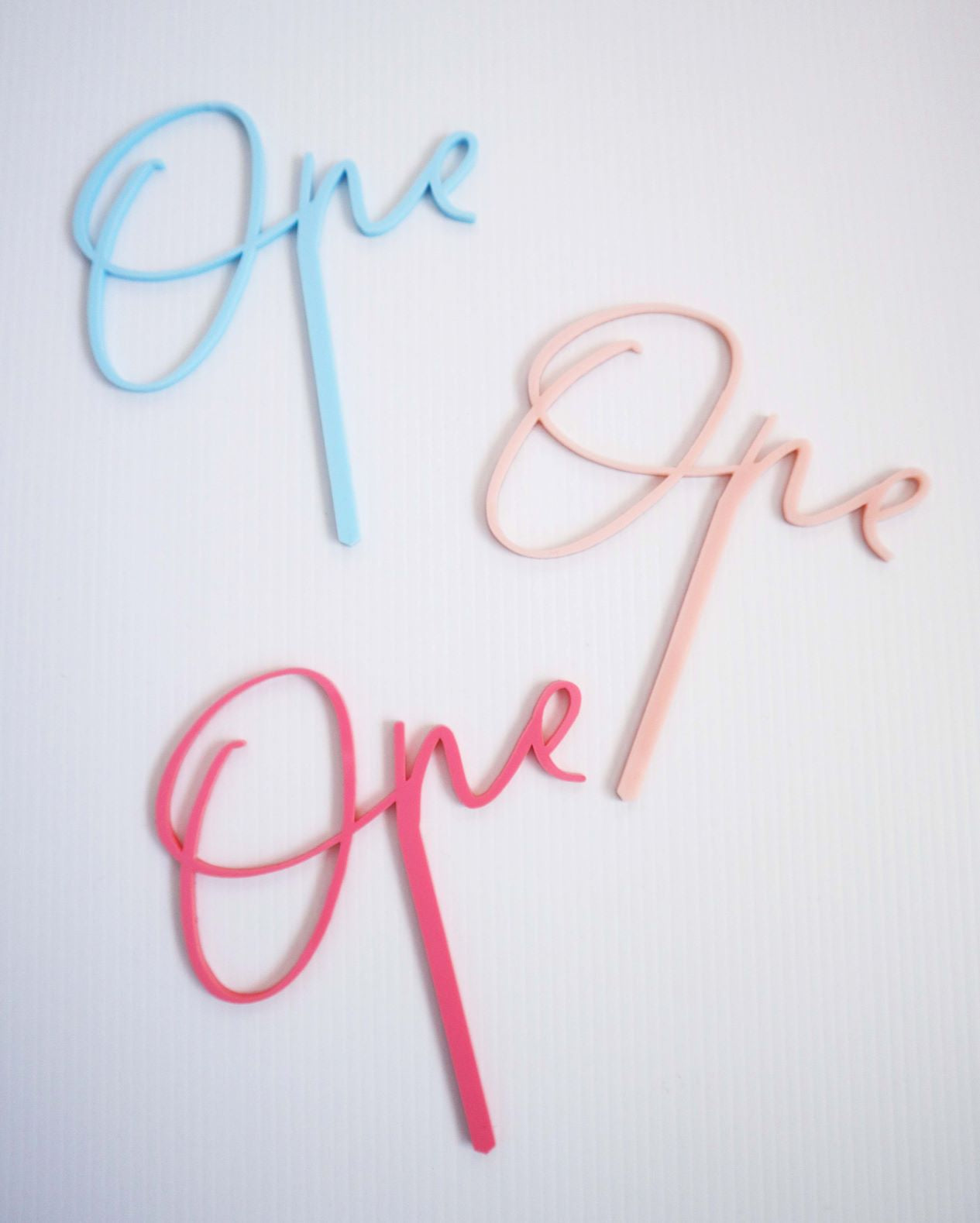Mini One First 1st Birthday Acrylic Cake Topper