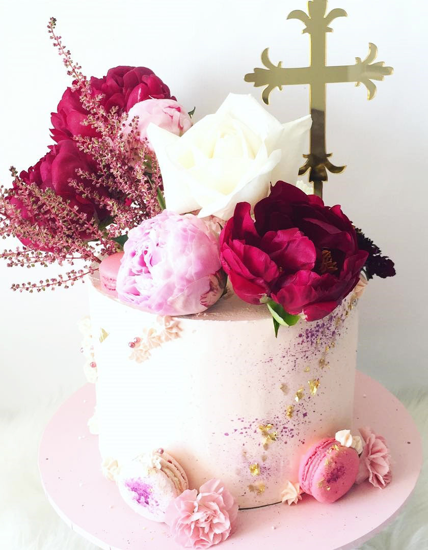 Orthodox Cross Christening Cake Topper