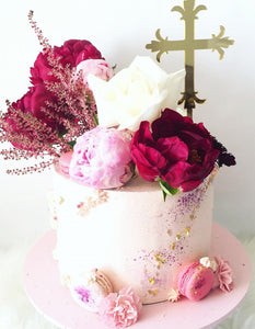 Orthodox Cross Christening Cake Topper