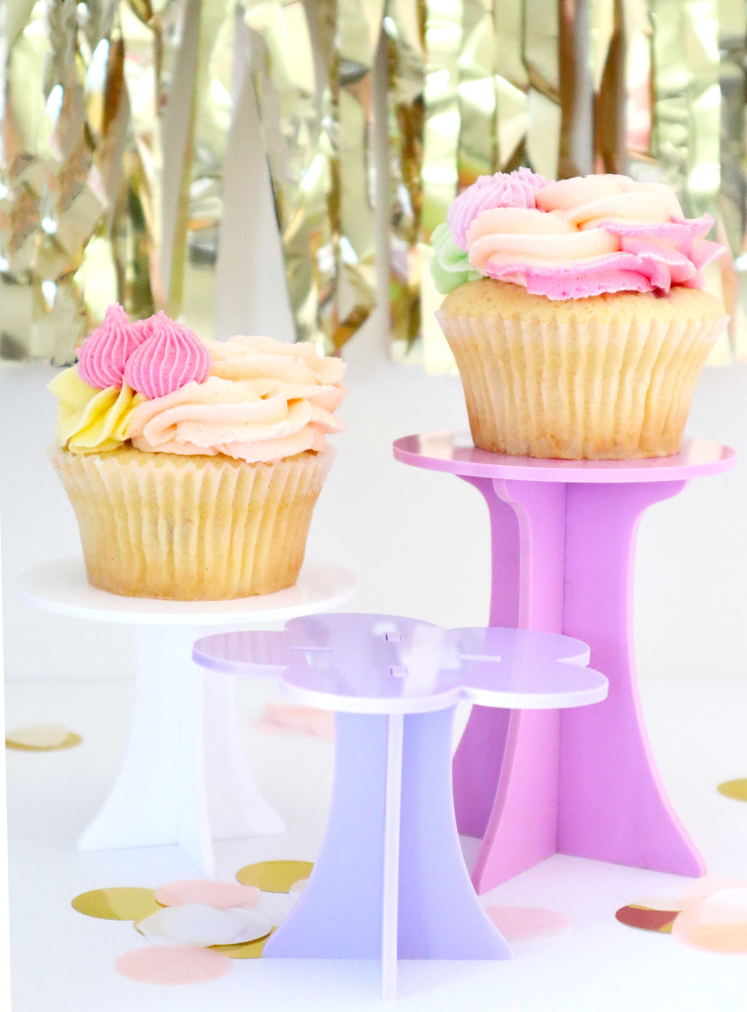 Flower Mini Cake Cupcake Acrylic Stands Acrylic