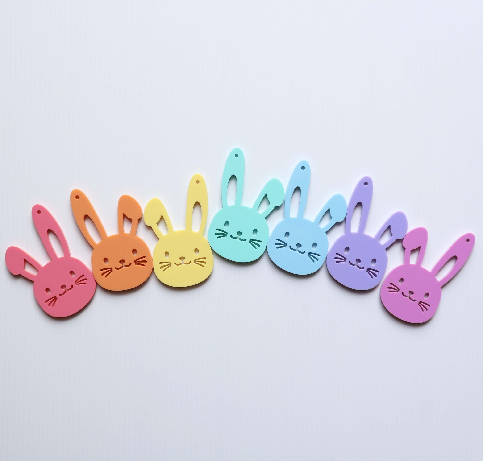Happy Easter Pastel Rainbow Bunny Gift Tags