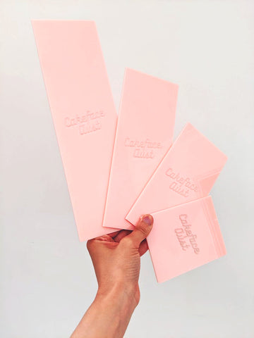 Pastel Peach Acrylic Cake Scrapers