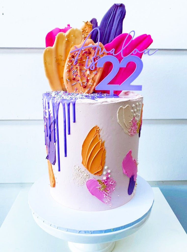 chocolate cake for 22th birthday Stock Photo - Alamy