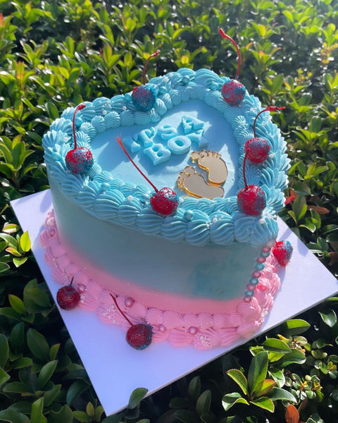 Baby Feet Baby Shower Gender Reveal Acrylic Cupcake Charms Set of 6