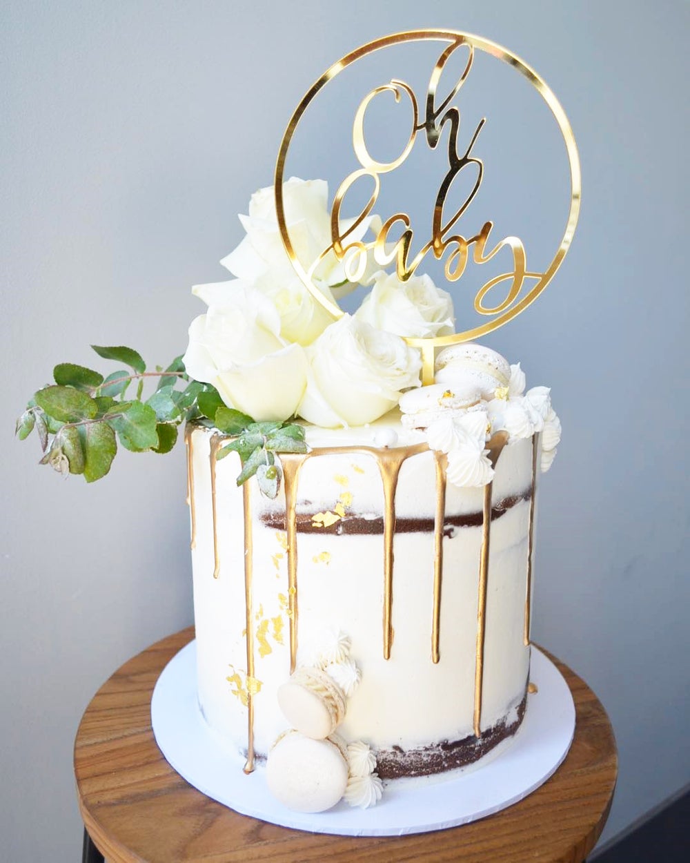 Circle Oh Baby Baby Shower Cake Topper