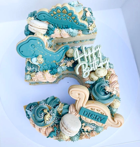 Double Layered Boho Happy Birthday Thank You Congratulations Set of 2 Acrylic Cupcake Charms