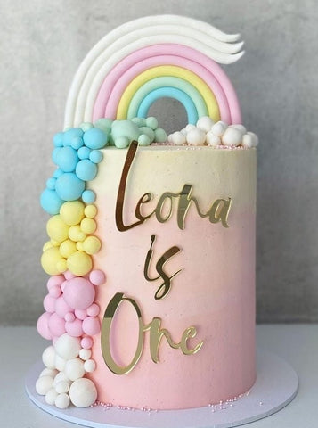 First Birthday Custom Name & Age Cake fropper charms