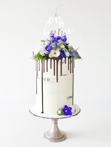Oh Baby Gender Reveal Baby Shower Cake Topper